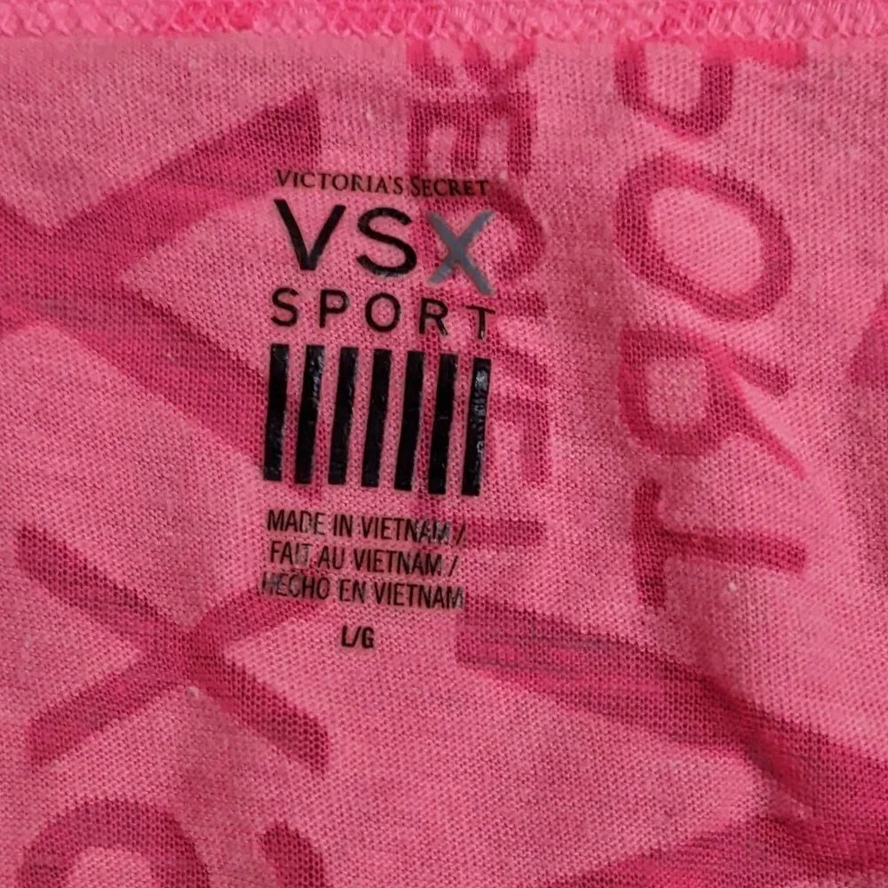🧡 Victoria's Secret Sport Sheer Pink Velour Tee - Picture 2 of 2